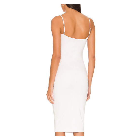 RE ONA Sweetheart Midi Dress Size XS White Stretch Padded Bra Lined Date Night - Picture 4 of 10